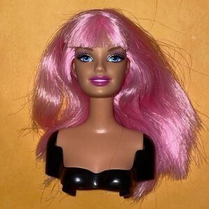 Barbie Pink Hair Styling Head
